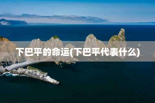 下巴平的命运(下巴平代表什么)