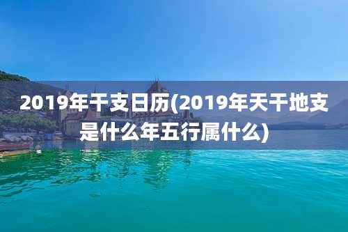 2019年干支日历(2019年天干地支是什么年五行属什么)