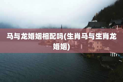 马与龙婚姻相配吗(生肖马与生肖龙婚姻)