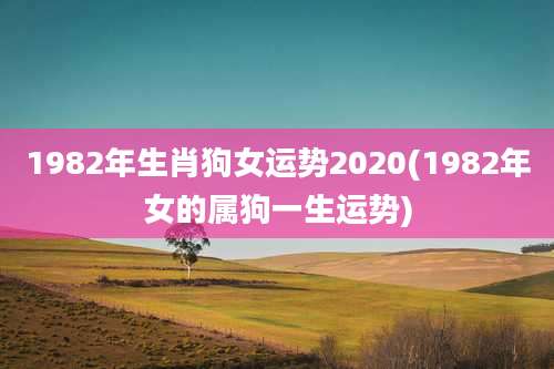 1982年生肖狗女运势2020(1982年女的属狗一生运势)