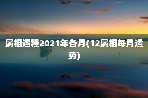属相运程2021年各月(12属相每月运势)