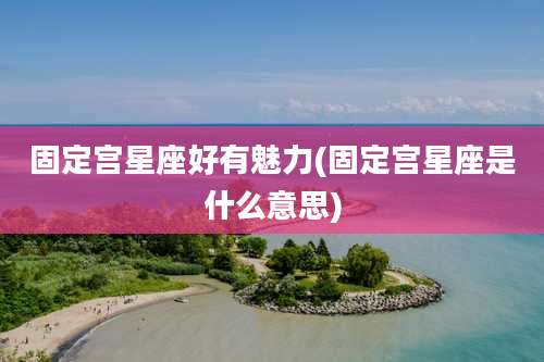固定宫星座好有魅力(固定宫星座是什么意思)