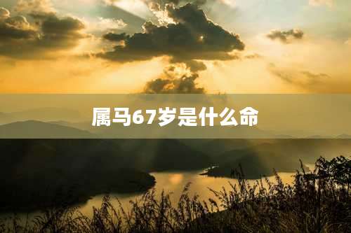 属马67岁是什么命