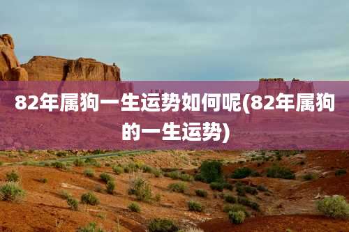 82年属狗一生运势如何呢(82年属狗的一生运势)