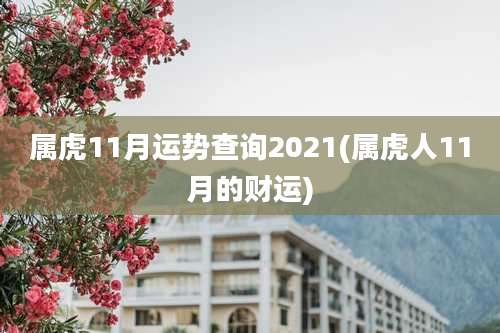 属虎11月运势查询2021(属虎人11月的财运)