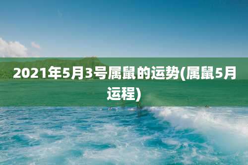 2021年5月3号属鼠的运势(属鼠5月运程)