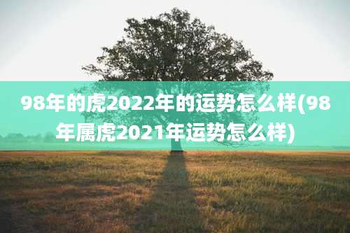 98年的虎2022年的运势怎么样(98年属虎2021年运势怎么样)