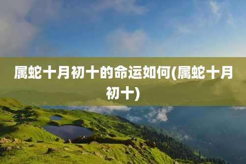 属蛇十月初十的命运如何(属蛇十月初十)