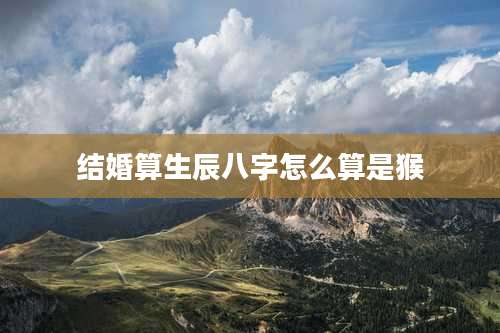 结婚算生辰八字怎么算是猴