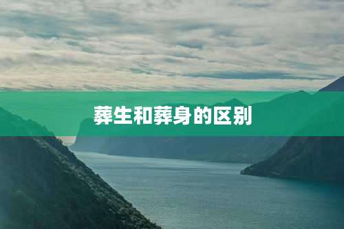 葬生和葬身的区别