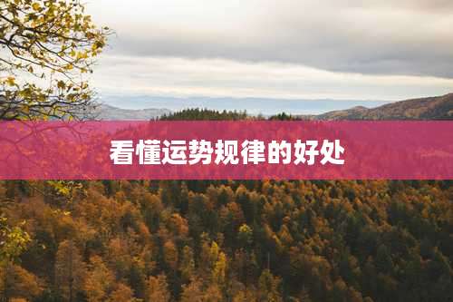 看懂运势规律的好处