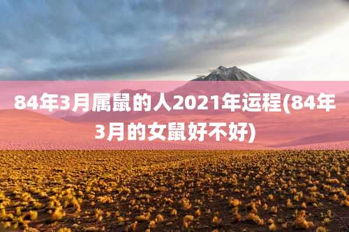 84年3月属鼠的人2021年运程(84年3月的女鼠好不好)