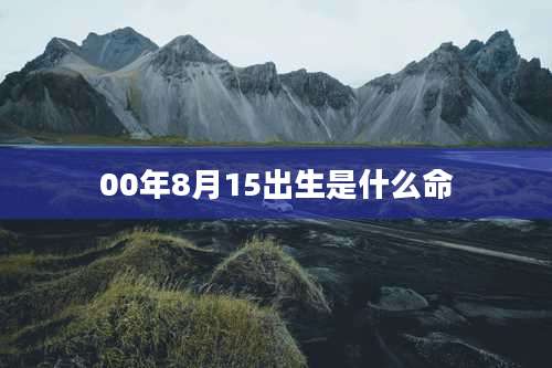 00年8月15出生是什么命