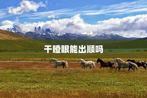 干瞪眼能出顺吗