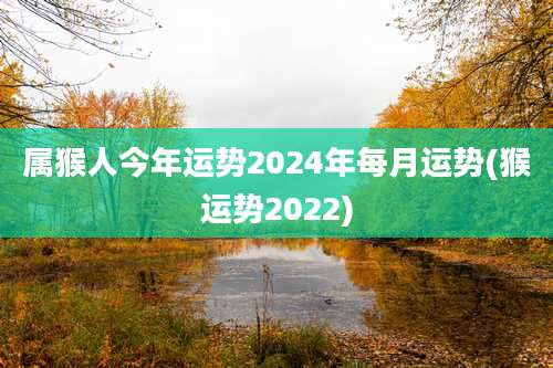 属猴人今年运势2024年每月运势(猴运势2022)