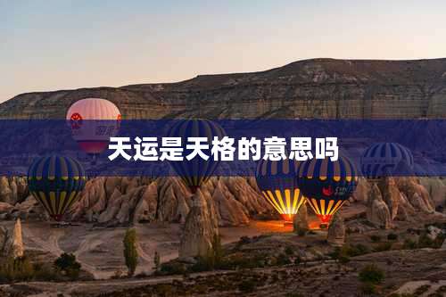 天运是天格的意思吗