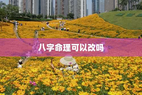 八字命理可以改吗