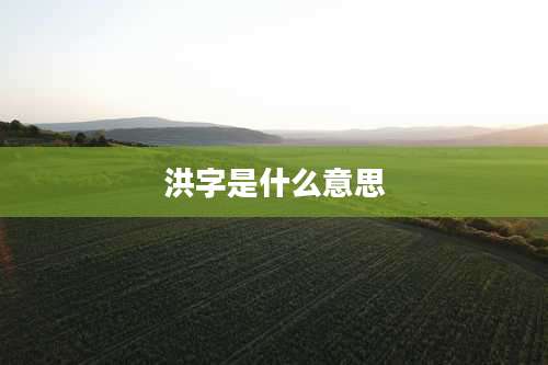 洪字是什么意思