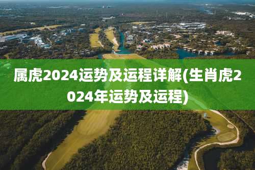 属虎2024运势及运程详解(生肖虎2024年运势及运程)