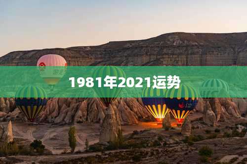 1981年2021运势