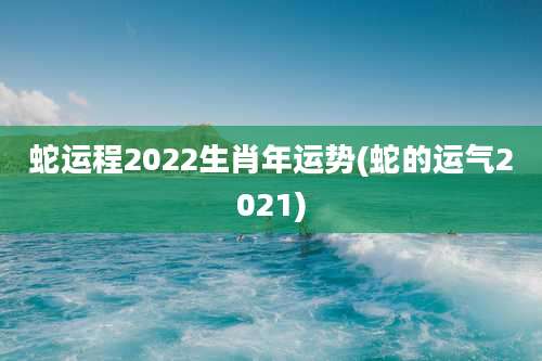 蛇运程2022生肖年运势(蛇的运气2021)