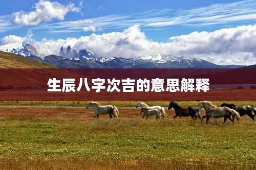 生辰八字次吉的意思解释