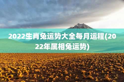 2022生肖兔运势大全每月运程(2022年属相兔运势)