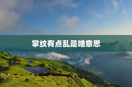 掌纹有点乱是啥意思