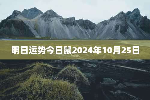 明日运势今日鼠2024年10月25日