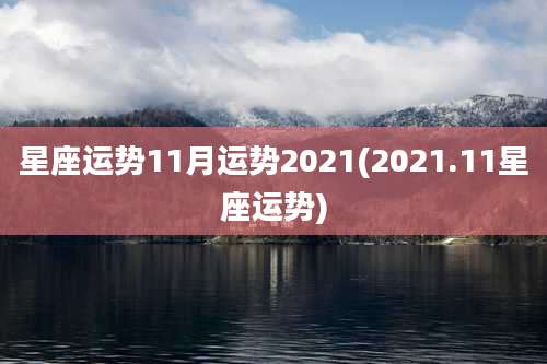 星座运势11月运势2021(2021.11星座运势)
