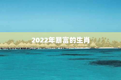 2022年暴富的生肖