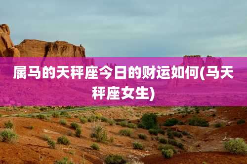 属马的天秤座今日的财运如何(马天秤座女生)
