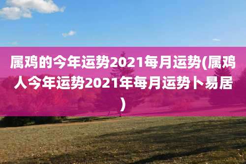 属鸡的今年运势2021每月运势(属鸡人今年运势2021年每月运势卜易居)