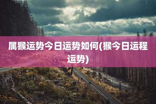 属猴运势今日运势如何(猴今日运程运势)