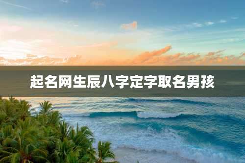 起名网生辰八字定字取名男孩