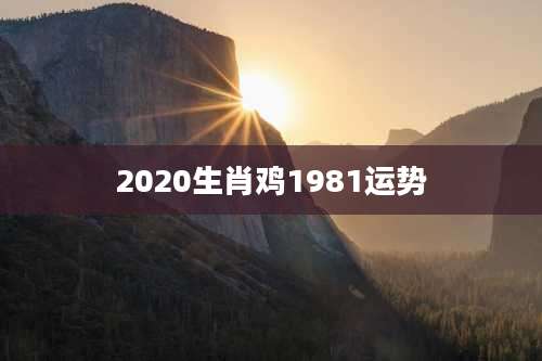 2020生肖鸡1981运势