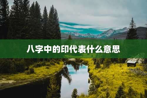 八字中的印代表什么意思