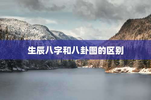 生辰八字和八卦图的区别