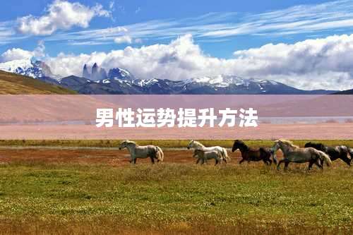 男性运势提升方法