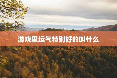 游戏里运气特别好的叫什么