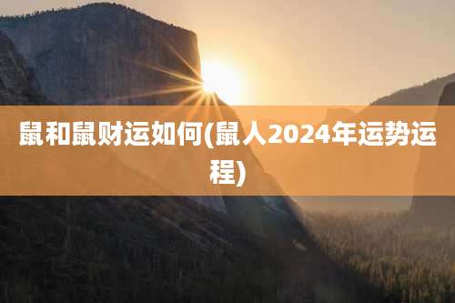 鼠和鼠财运如何(鼠人2024年运势运程)
