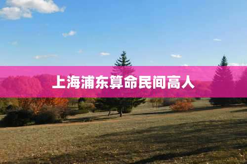 上海浦东算命民间高人