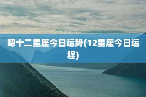 嗯十二星座今日运势(12星座今日运程)