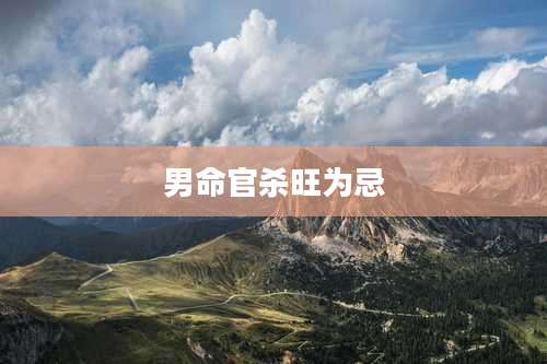 男命官杀旺为忌