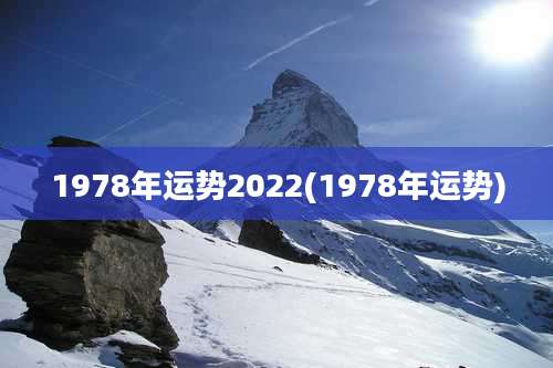 1978年运势2022(1978年运势)
