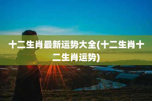 十二生肖最新运势大全(十二生肖十二生肖运势)