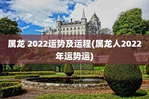 属龙 2022运势及运程(属龙人2022年运势运)