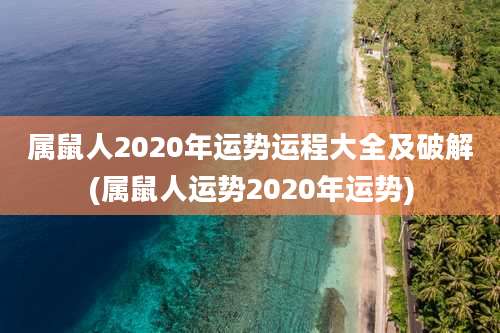 属鼠人2020年运势运程大全及破解(属鼠人运势2020年运势)