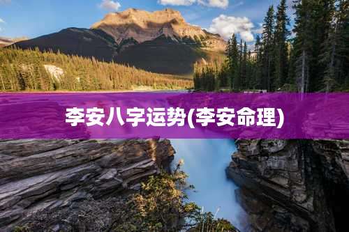 李安八字运势(李安命理)