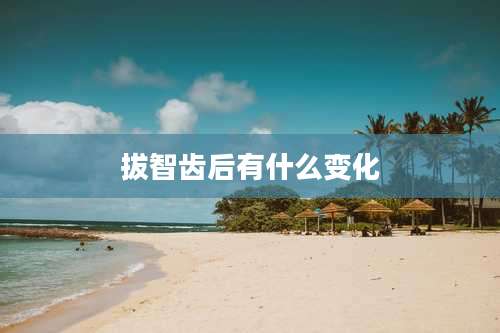 拔智齿后有什么变化